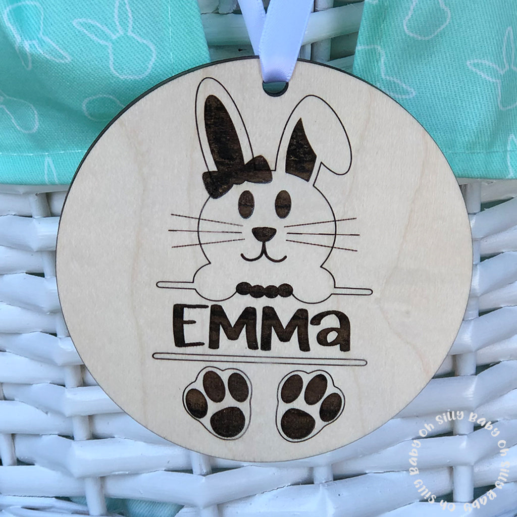 Easter Basket Engraved Name Tags Oh Silly Baby